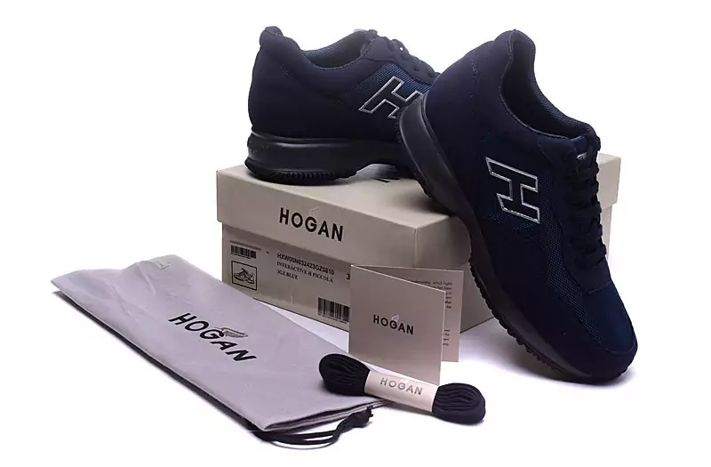 hogan sneakers chaussures hommes lowest price fashion tie of leisure sports blue
